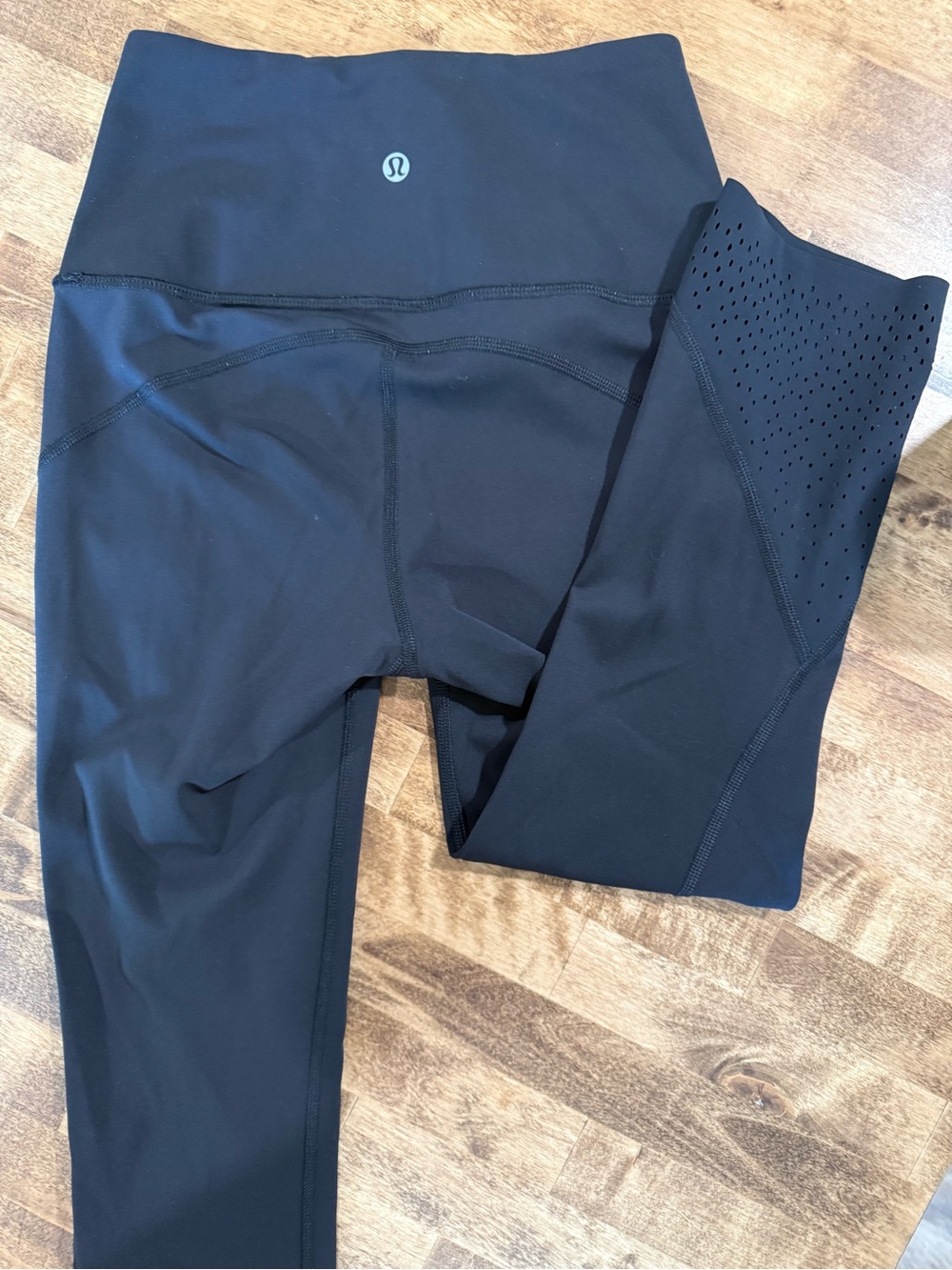 lululemon athletica Black High-Rise Perforated Leggings